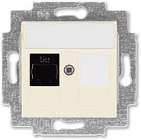 Розетка компьютерная без рамки ABB EPJ Levit 1-м. RJ45 5e слоновая кость картинка